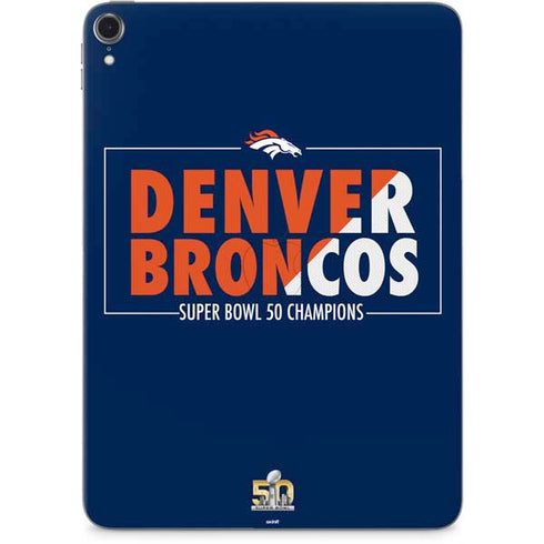 NFL Denver Broncos Super Bowl 50 Champions Bold Apple iPad Pro Skin