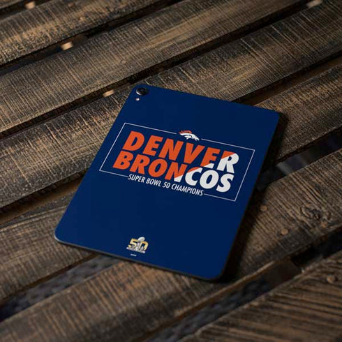 NFL Denver Broncos Super Bowl 50 Champions Bold Apple iPad Pro Skin