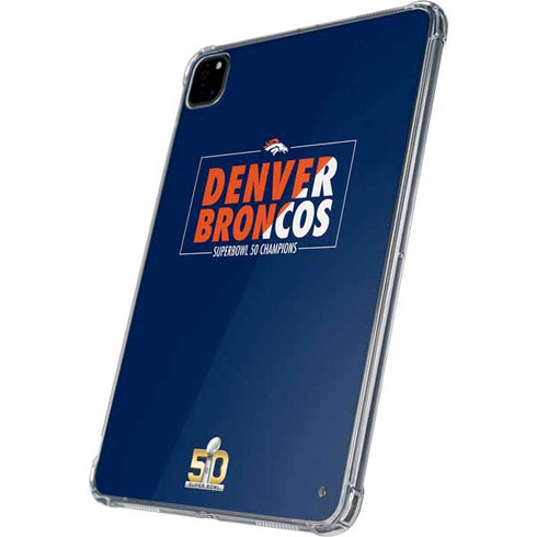 NFL Denver Broncos Super Bowl 50 Champions Bold iPad Pro 11in (2024) Clear Case