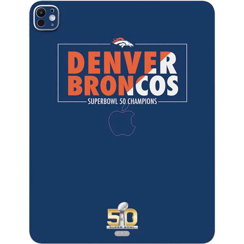 NFL Denver Broncos Super Bowl 50 Champions Bold iPad Pro 13in M4 (2024) Skin