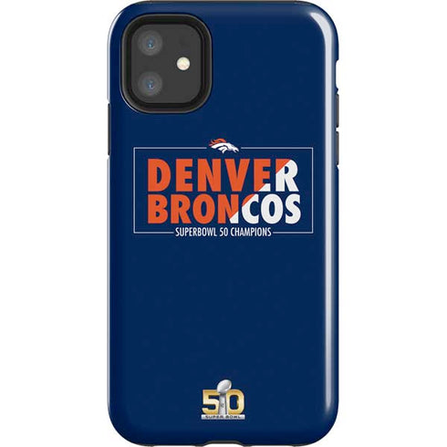 NFL Denver Broncos Super Bowl 50 Champions Bold iPhone 11 Impact Case