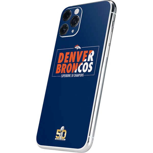 NFL Denver Broncos Super Bowl 50 Champions Bold iPhone 11 Pro Skin