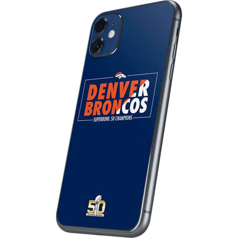 NFL Denver Broncos Super Bowl 50 Champions Bold iPhone 11 Skin
