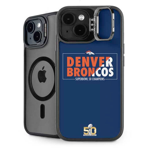 NFL Denver Broncos Super Bowl 50 Champions Bold iPhone 15 Kickstand Case