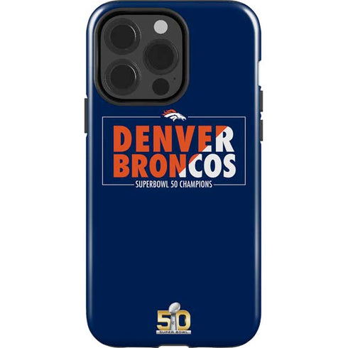 NFL Denver Broncos Super Bowl 50 Champions Bold iPhone 15 Pro Impact Case