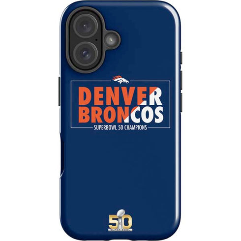 NFL Denver Broncos Super Bowl 50 Champions Bold iPhone 16 Plus Impact Case