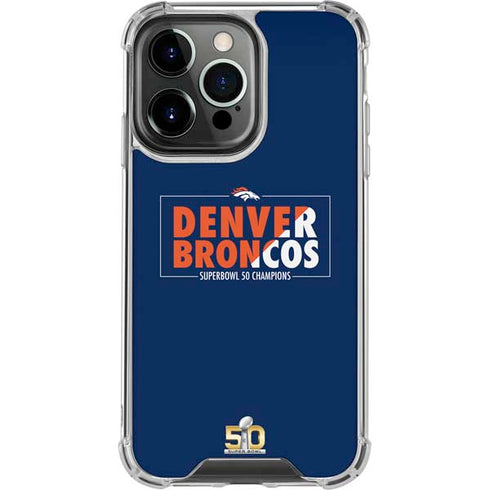 NFL Denver Broncos Super Bowl 50 Champions Bold iPhone 16 Pro Clear Case