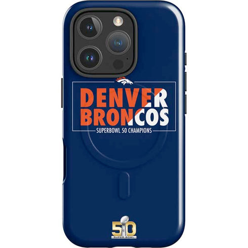 NFL Denver Broncos Super Bowl 50 Champions Bold iPhone 16 Pro Magsafe Impact Case
