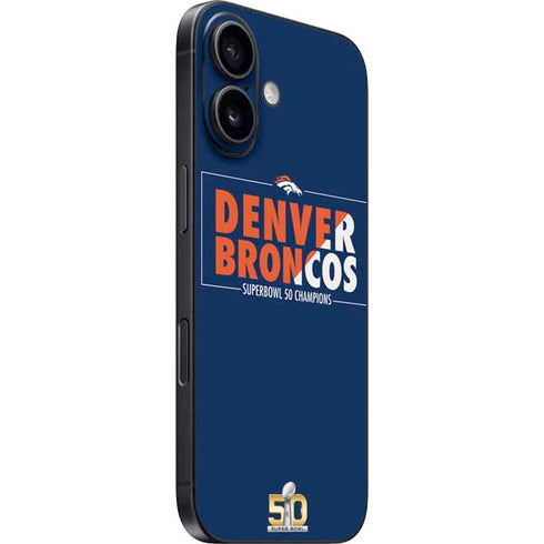 NFL Denver Broncos Super Bowl 50 Champions Bold iPhone 16 Skin