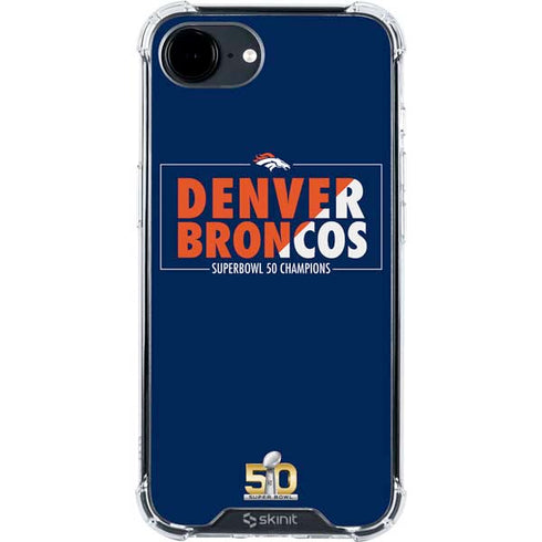 NFL Denver Broncos Super Bowl 50 Champions Bold iPhone 16e Clear Case