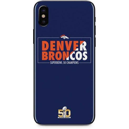 NFL Denver Broncos Super Bowl 50 Champions Bold iPhone 8 Skin