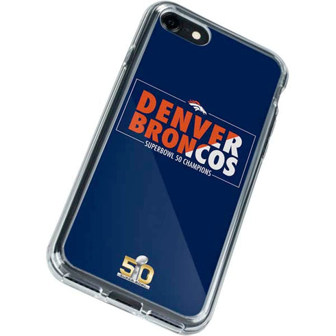 NFL Denver Broncos Super Bowl 50 Champions Bold iPhone SE (2nd & 3rd Gen) Clear Case