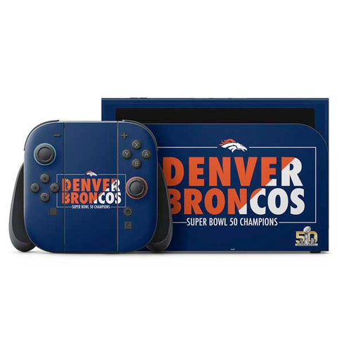 NFL Denver Broncos Super Bowl 50 Champions Bold Nintendo Switch 2 (2025) with Joy-Con Skin