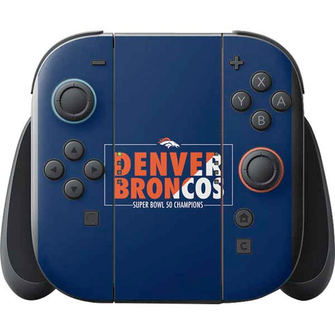 NFL Denver Broncos Super Bowl 50 Champions Bold Nintendo Switch 2 (2025) with Joy-Con Skin