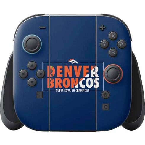 NFL Denver Broncos Super Bowl 50 Champions Bold Nintendo Switch 2 (2025) Joy-Con Controller Skin