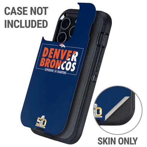 NFL Denver Broncos Super Bowl 50 Champions Bold Otterbox Defender iPhone Skin
