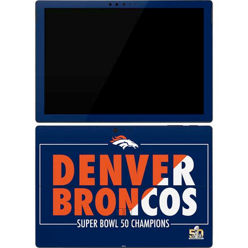 NFL Denver Broncos Super Bowl 50 Champions Bold Surface Pro 7 Skin
