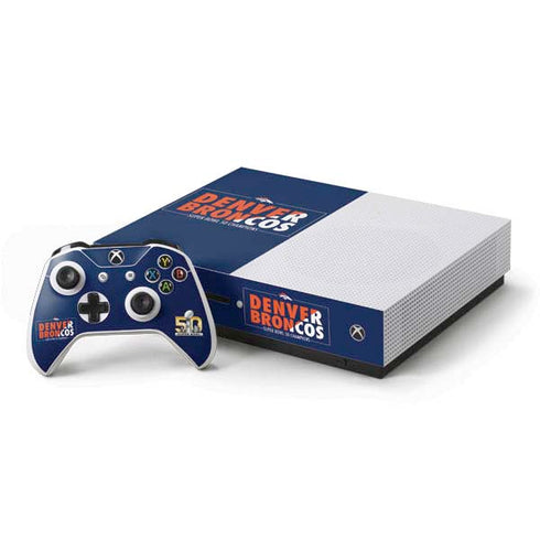 NFL Denver Broncos Super Bowl 50 Champions Bold Xbox One S Console and Controller Bundle Skin
