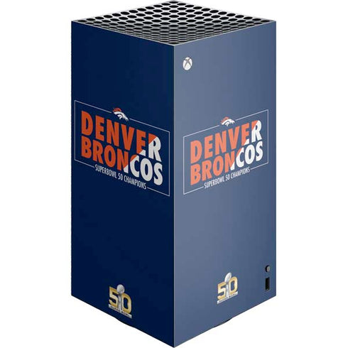 NFL Denver Broncos Super Bowl 50 Champions Bold XBox Series X Digital Edition Console Skin