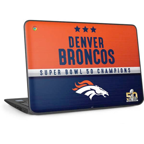 NFL Denver Broncos Super Bowl 50 Champions HP Chromebook Skin