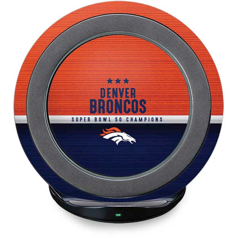 NFL Denver Broncos Super Bowl 50 Champions Fast Charge Wireless Charging Stand Skin