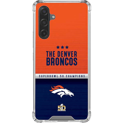 NFL Denver Broncos Super Bowl 50 Champions Galaxy A17 Clear Case