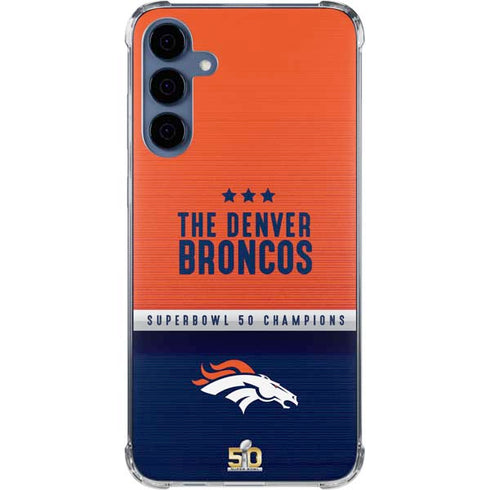 NFL Denver Broncos Super Bowl 50 Champions Galaxy A55 5G Clear Case