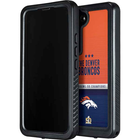 NFL Denver Broncos Super Bowl 50 Champions Galaxy S24 Plus Waterproof Case