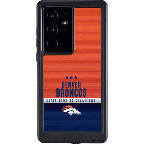 NFL Denver Broncos Super Bowl 50 Champions Galaxy S24 Ultra Waterproof Case