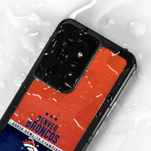 NFL Denver Broncos Super Bowl 50 Champions Galaxy S24 Ultra Waterproof Case