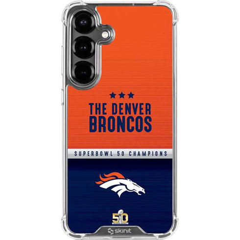 NFL Denver Broncos Super Bowl 50 Champions Galaxy S26 Clear Case