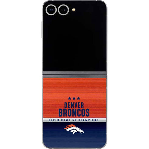 NFL Denver Broncos Super Bowl 50 Champions Galaxy Z Flip6 Skin