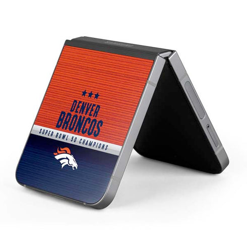 NFL Denver Broncos Super Bowl 50 Champions Galaxy Z Flip6 Skin