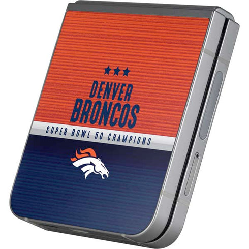 NFL Denver Broncos Super Bowl 50 Champions Galaxy Z Flip6 Skin