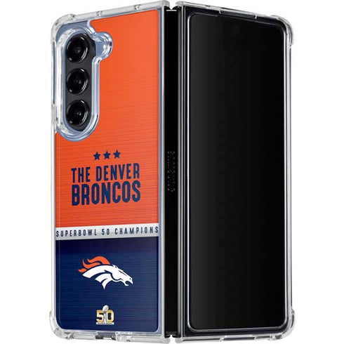 NFL Denver Broncos Super Bowl 50 Champions Galaxy Z Fold5 5G Clear Case
