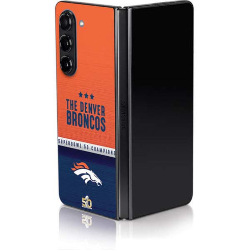 NFL Denver Broncos Super Bowl 50 Champions Galaxy Z Fold5 5G Skin