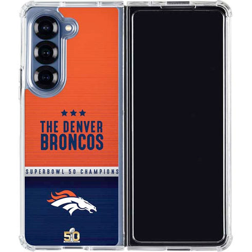 NFL Denver Broncos Super Bowl 50 Champions Galaxy Z Fold6 Clear Case