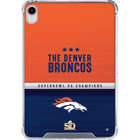 NFL Denver Broncos Super Bowl 50 Champions iPad 11th Gen (2025) Clear Case
