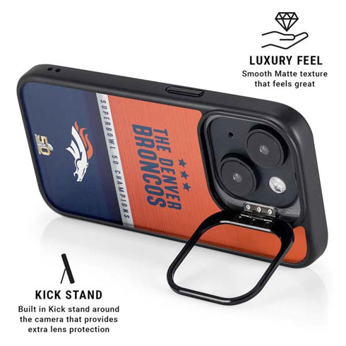 NFL Denver Broncos Super Bowl 50 Champions iPhone 14 Plus Kickstand Case
