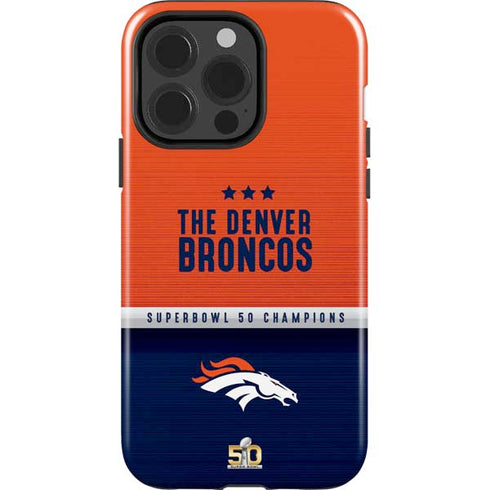 NFL Denver Broncos Super Bowl 50 Champions iPhone 15 Pro Impact Case