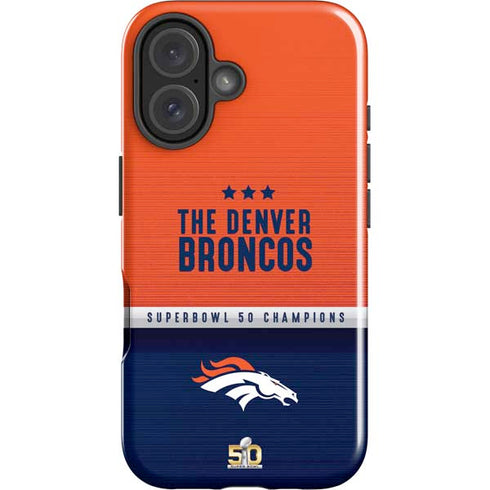 NFL Denver Broncos Super Bowl 50 Champions iPhone 16 Plus Impact Case