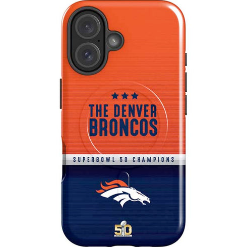 NFL Denver Broncos Super Bowl 50 Champions iPhone 16 Plus Magsafe Impact Case