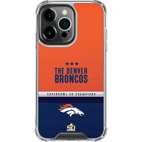 NFL Denver Broncos Super Bowl 50 Champions iPhone 16 Pro Clear Case