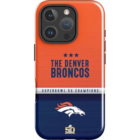 NFL Denver Broncos Super Bowl 50 Champions iPhone 16 Pro Impact Case
