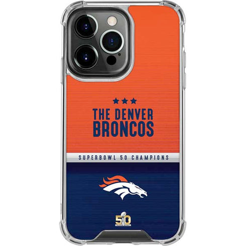 NFL Denver Broncos Super Bowl 50 Champions iPhone 16 Pro Max Clear Case