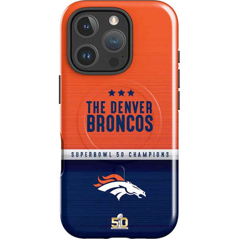 NFL Denver Broncos Super Bowl 50 Champions iPhone 16 Pro Max Magsafe Impact Case
