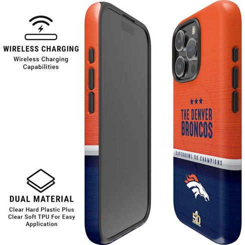 NFL Denver Broncos Super Bowl 50 Champions iPhone 16 Pro Max Magsafe Impact Case