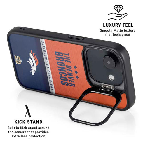NFL Denver Broncos Super Bowl 50 Champions iPhone 16e Kickstand Case