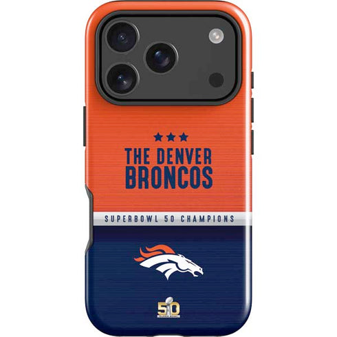 NFL Denver Broncos Super Bowl 50 Champions iPhone 18 Pro Max Impact Case