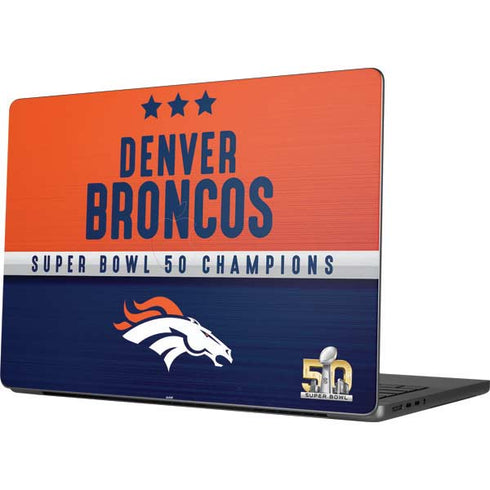 NFL Denver Broncos Super Bowl 50 Champions Apple MacBook Pro 14-inch Skin